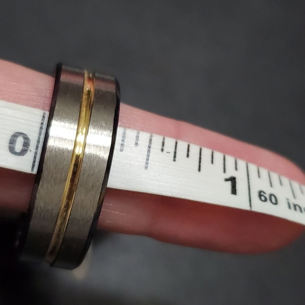 Titanium silver tone ring size 13 - image 3